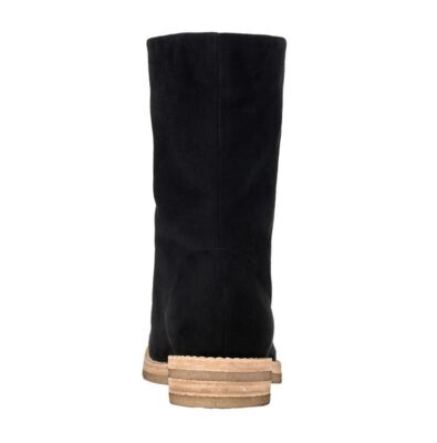 Pre-owned Tamara Mellon Black Suede Off Duty Ankle Boot 15mm Heels $695