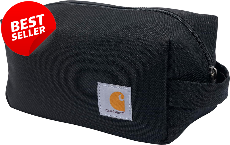 Mens Water Resistant Toiletry Bag PU Leather Travel Dopp Kit Black - US