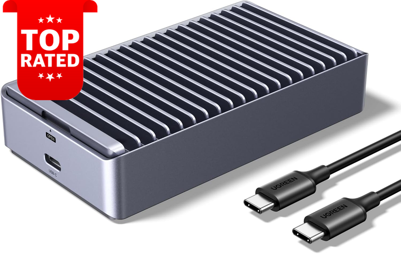 40Gbps M.2 NVMe Enclosure Double-Sided Cooling Heat Dissipation Adapter