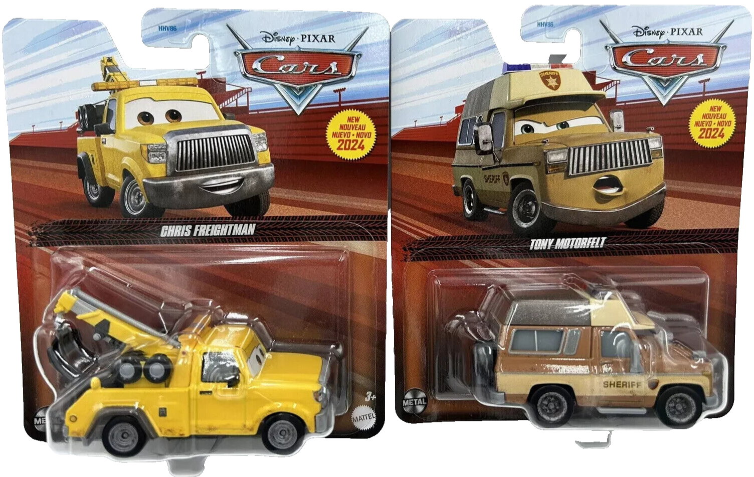 New 2024 Lot of 2 Disney Pixar Cars Chris Freightman and