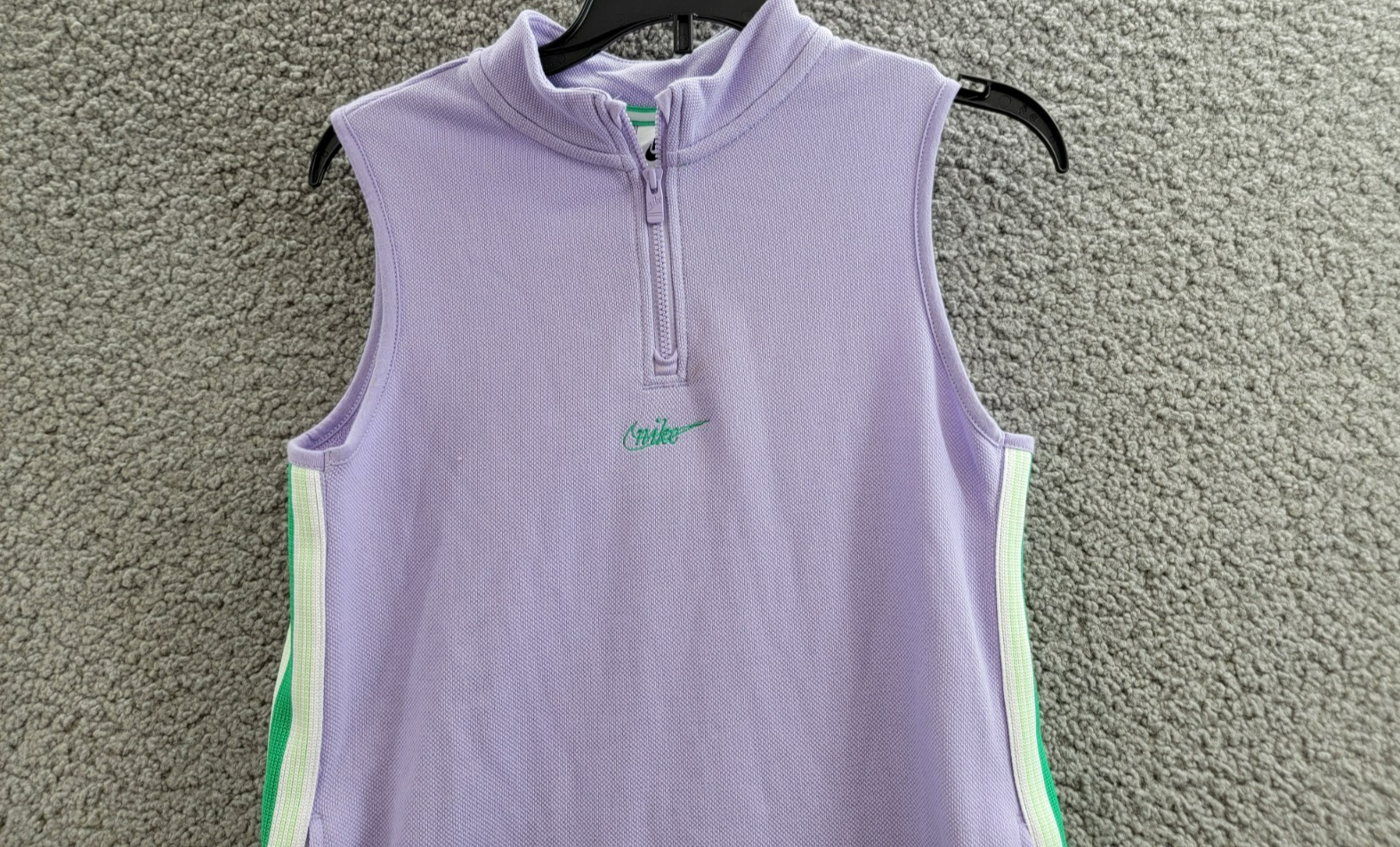 Nike Sportswear Mock-Neck Sleeveless Dress Big Girls L Light Purple Quarter Zip - Picture 3 of 15