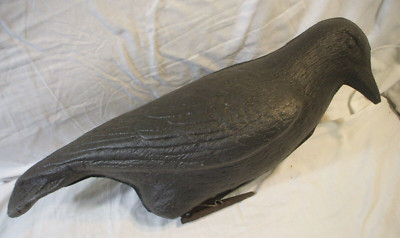 Crow Raven Decoy Garden Halloween Decor Soft Plastic 16.5 in L 6.5 H Hunting