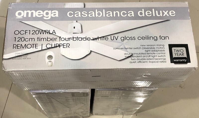 Ceiling Fan Omega Casablanca Deluxe White Model Ocf120wrla 3