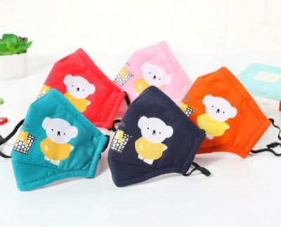 Kids Face Mask Cotton with 5 Layer Filter PM2.5 Anti-pollution Activated Carbon