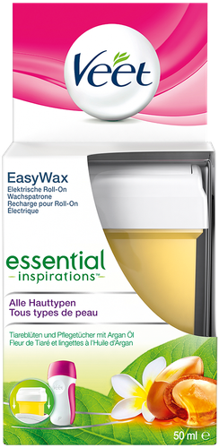 Veet Easy Wax RollonSet essential inspirations Sparpack Heizgerät Nachfüller