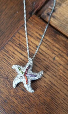 Alwand Vahan Sterling silver Starfish Beach Star Sea Shell pendant necklace