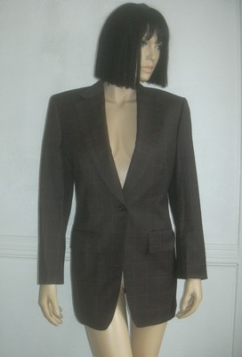 CHLOE PLAID WOOL SUIT JACKET SZ 8 | eBay