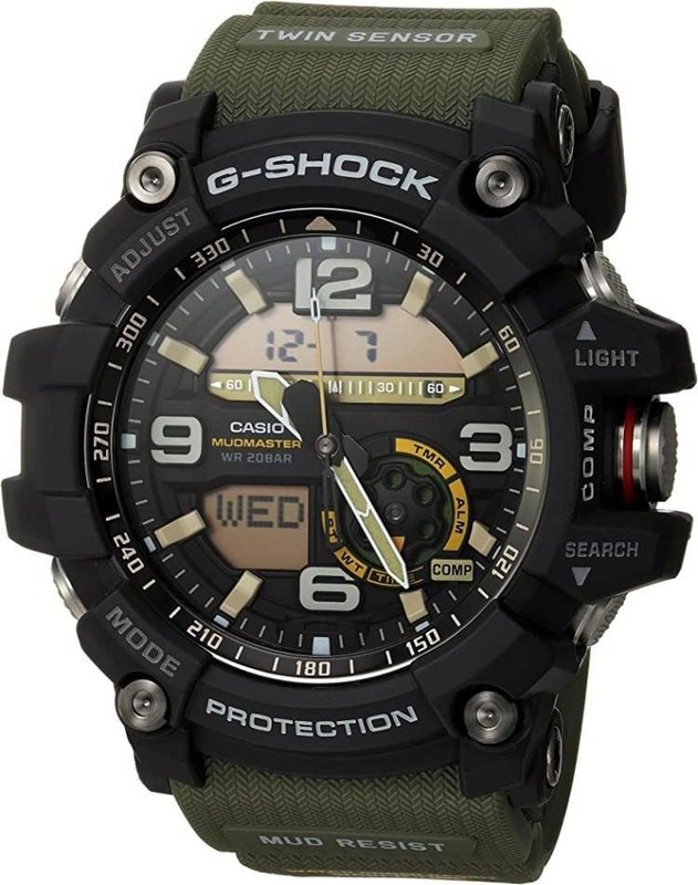 Pre-owned Casio Gg-1000-1a3 Mudmaster G-shock Quartz Casual Watch, Green