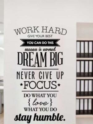 WORK HARD DREAM BIG STAY HUMBLE Removable Wall Decal Quote Stickers Decor Art