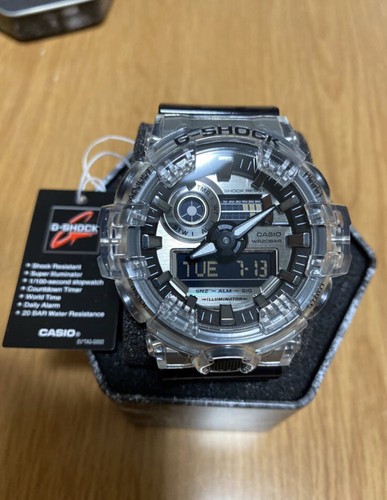 J*y様 CASIO G-SHOCK GA-700SK-1A 腕時計 GA700SK-1A | Analog-Digital Gray Black and Clear Men's Watch