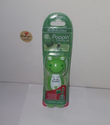Brush Buddies Poppin Toothbrush Leapin Louie Frog Pop Up Kids Soft Toothbrush 