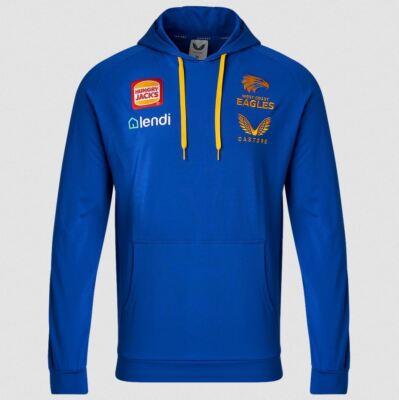 West Coast Eagles AFL 2022 Castore Squad Hoody Blue Size S-5XL!