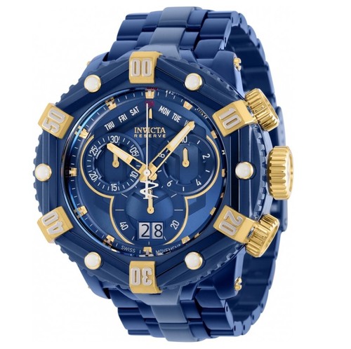 Pre-owned Invicta Reserve Huracan Blue Label Edition Men's 53mm Chronograph Watch 36633