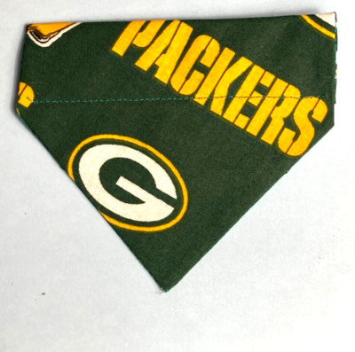 Over Collar Slide On Pet Dog Cat Bandana Scarf  GREENBAY PACKERS Football XSMALL