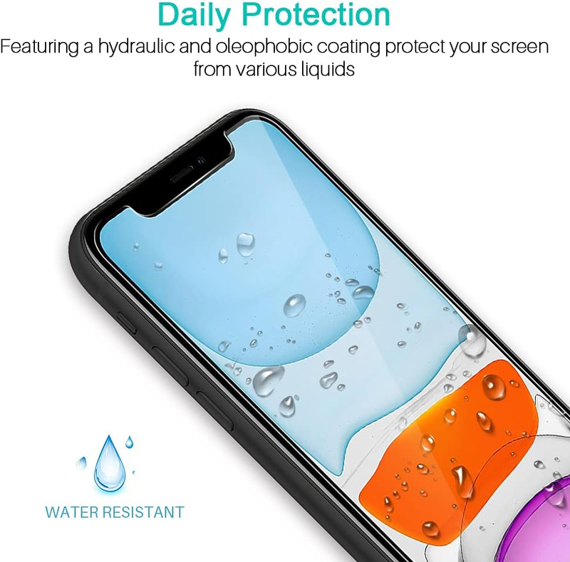 3 Pack Screen Protector Compatible for iPhone 11 and iPhone XR Tempered Glass