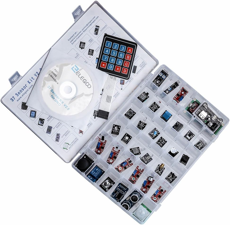 Upgraded 37 in 1 Sensor Modules Kit with Tutorial Compatible with Arduino IDE UN