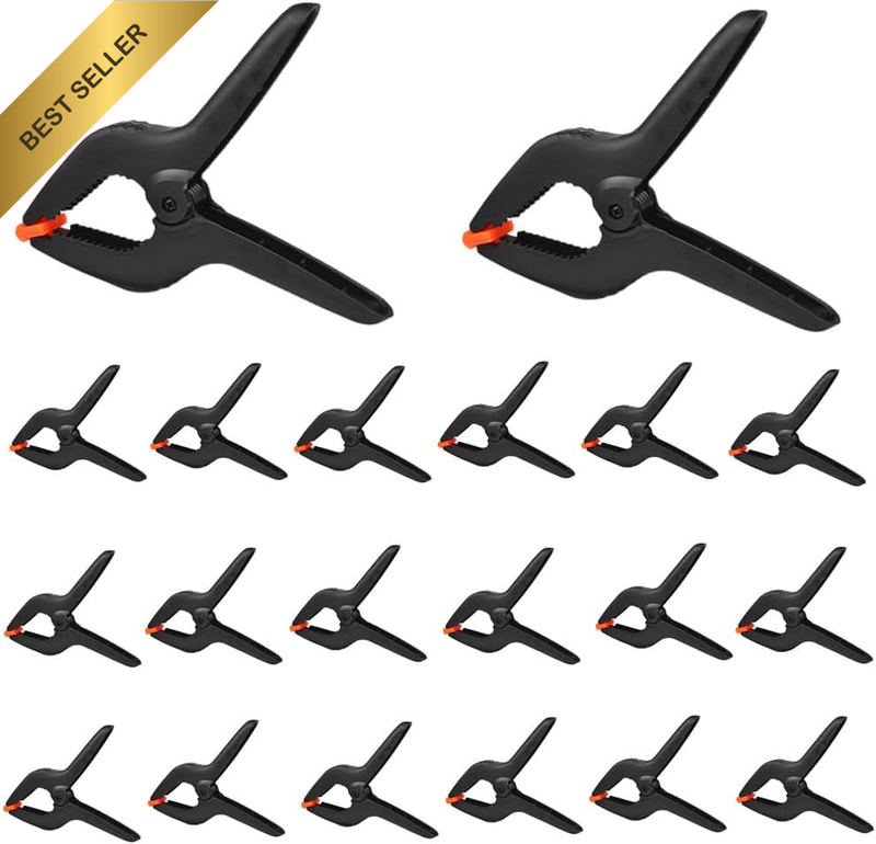 20 Pack Mini Backdrop Clips, 2 Inch Heavy Duty Spring Clamps for Crafts, Woodwor