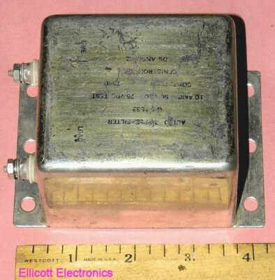 5 mH .1 Ohn Interference Filter Audio Ripple 10 A 50 VDC NOS Genistron GF-1533