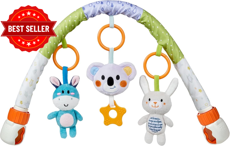 Baby Stroller Arch Toy,Portable Baby Mobile for Bassinet,Newborn Sensory Hanging