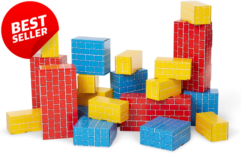 Melissa Doug Jumbo Cardboard Blocks 40Pc Montessori Toddler Toy - US
