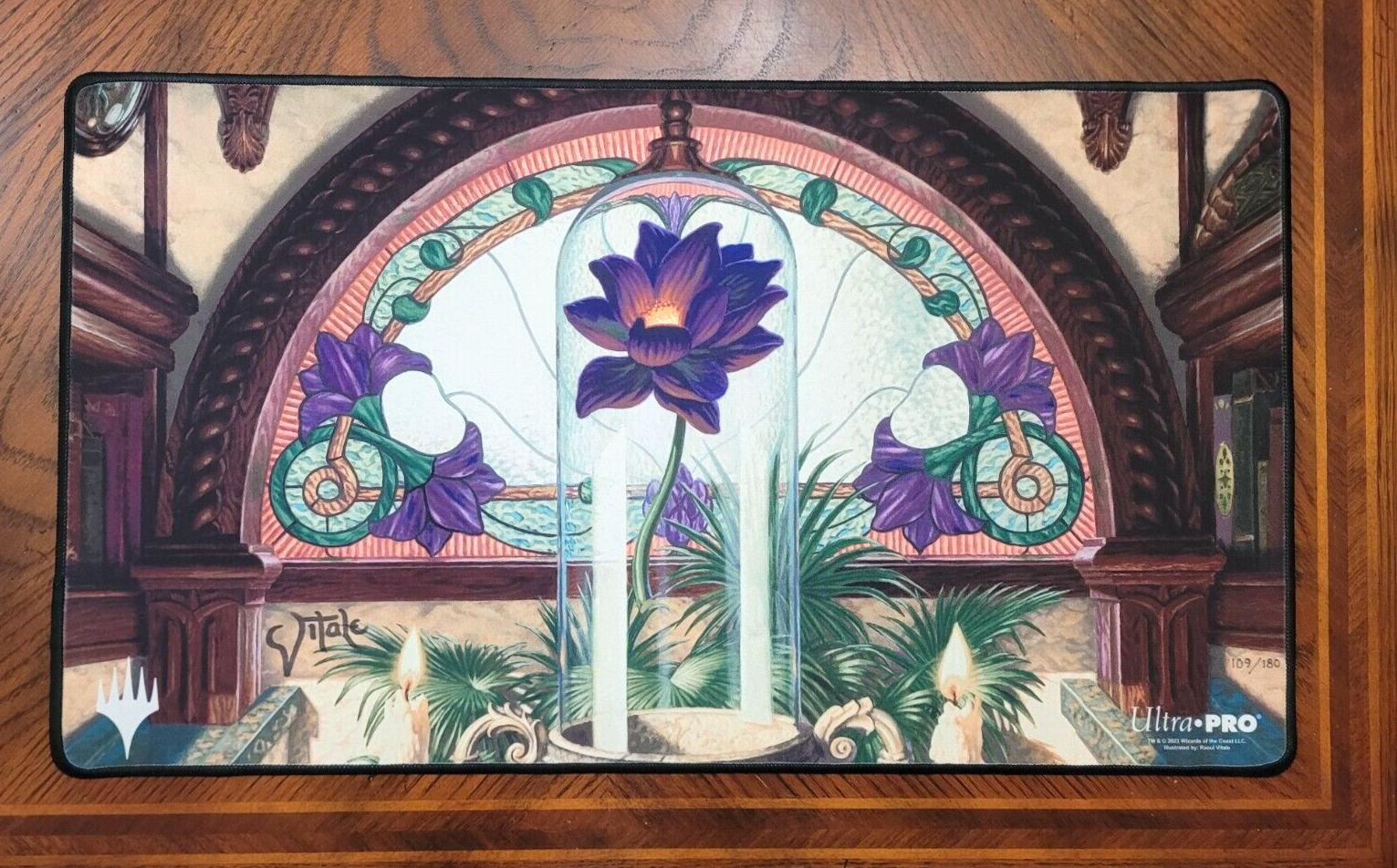Black Lotus Stitched MTG Play Mat #109 / 180 SIGNED Raoul Black Lotus Stitched MTG Play Mat #109 / 180 SIGNED Raoul