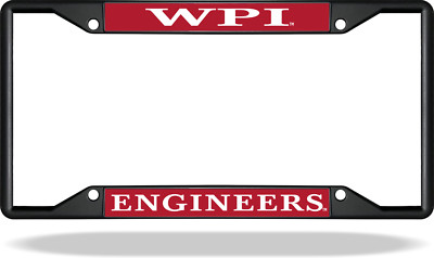 Worcester Polytechnic Institute WPI ENGINEERS Black License Plate Frame
