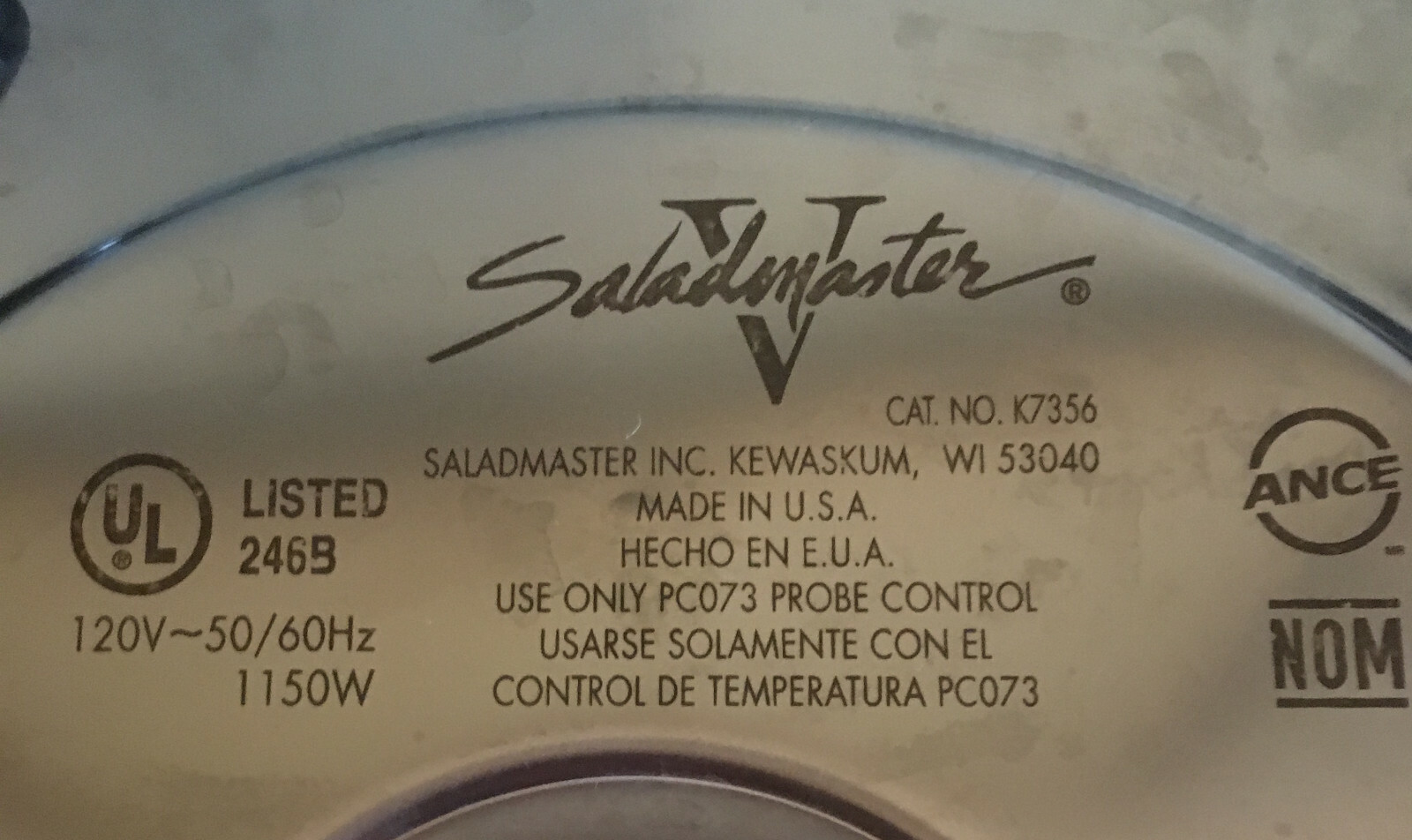 Saladmater Versa Tec Oil Core 12 Inch Electric Skillet T416-430 w Cookbook K7356