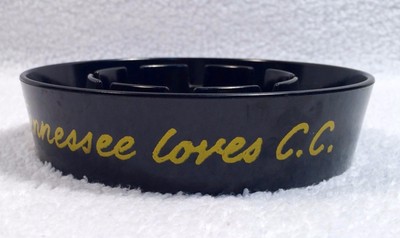 Vintage Canadian Club Bakelite Ashtray - Tennessee Loves CC - Black - 5