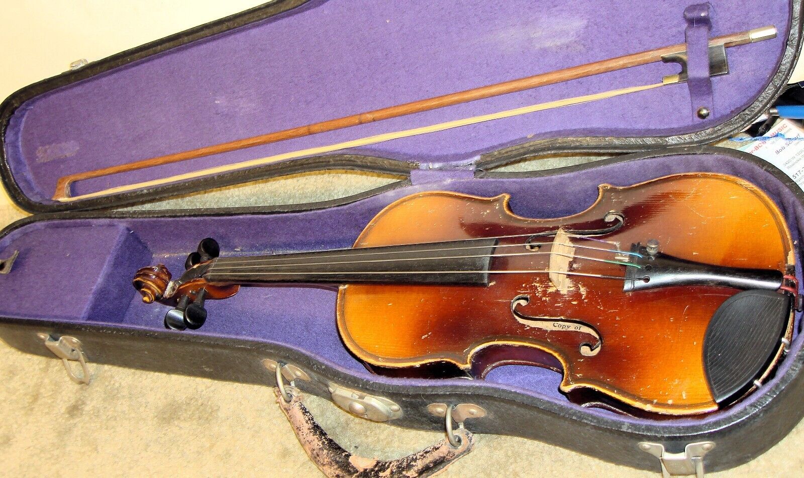 Antonius Stradivarius (Copy of) 1/4 Size Violin Made in Antonius Stradivarius (Copy of) 1/4 Size Violin Made in
