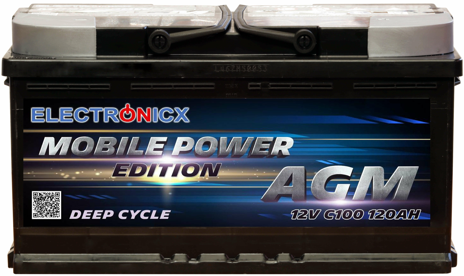 Electronicx Mobile Edition Batterie AGM 120AH 12V Versorgungsbatterie Freizeit 
