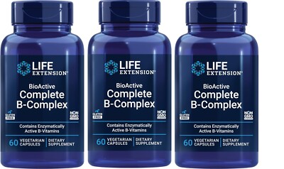 Life Extension,  BioActive Complete B-Complex,  60 v capsules 3 Pack