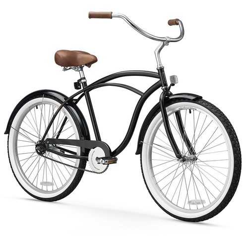 sixthreezero Men's BE 1-Speed 26-Inch Beach Cruiser Bicycle, Black