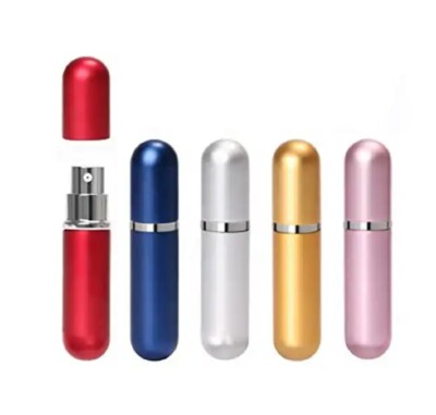 5 Pcs 10ml Travel Perfume Atomizer Set - Portable Refillable Mini Spray Bottles