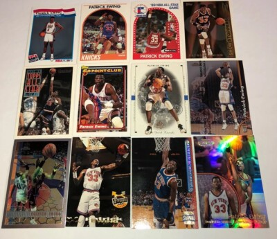 Patrick Ewing Lot Of 12 Different Knicks NBA Basketball Card Member HOF C7