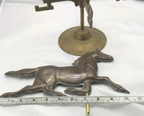 VINTAGE horse WEATHER VANE copper & brass country decor farm Wind Direction Old