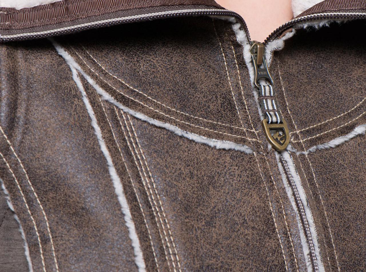 Pre-owned Kuhl Women's Dani Sherpa Fleece Lined Vest Oak - With Original Tags In Brown