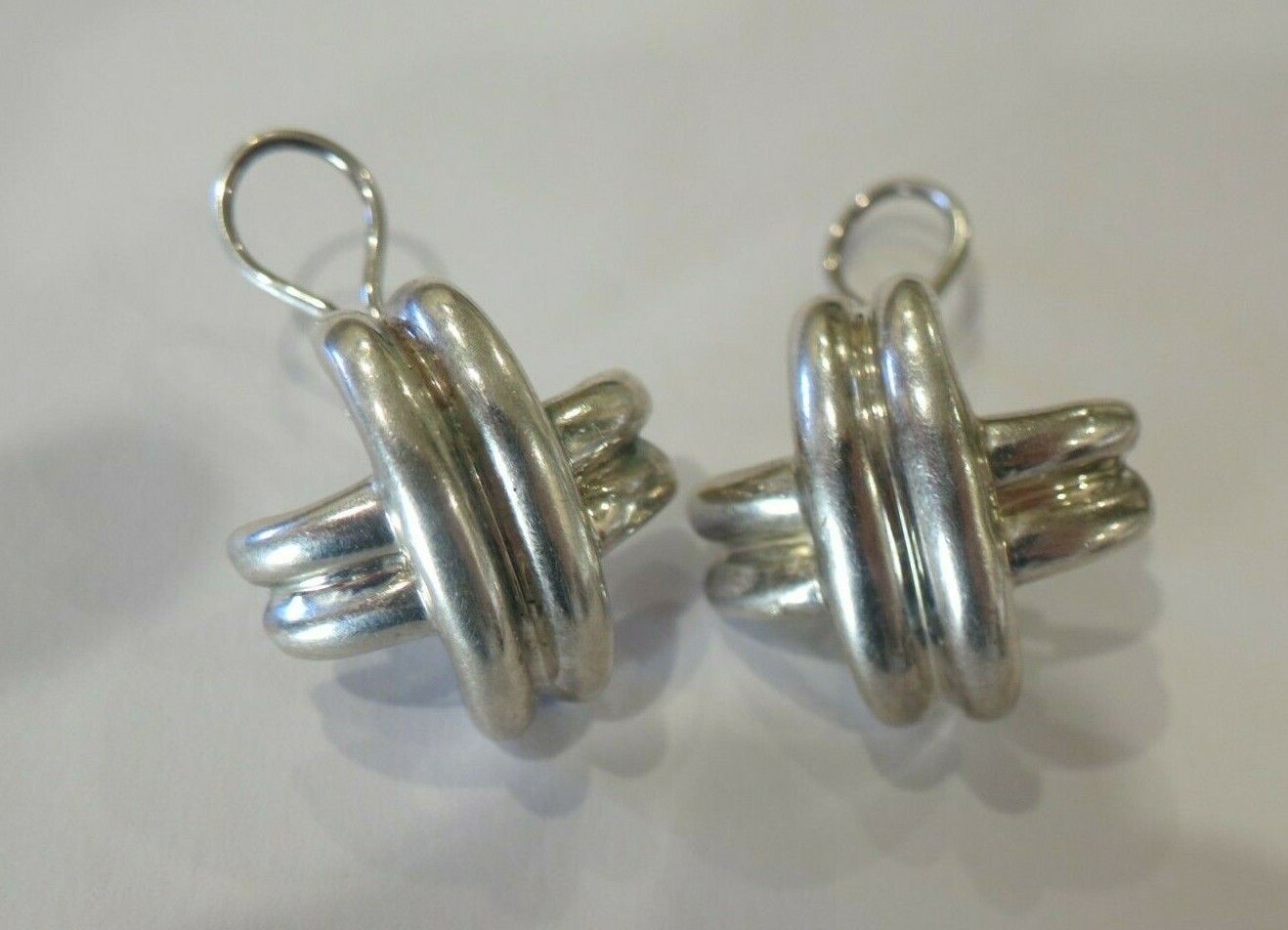 Tiffany ピアス　vintage Vintage Tiffany & Co. X Large Cross Earring Omega Back 925