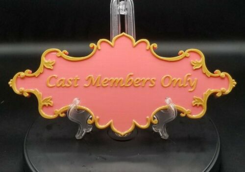 13" Disney Fantasyland Inspired Cast Members Only Prop Sign / Plaque Replica 