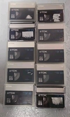 Lot of 10 Mini DV Tapes TDK SP/LP 60/90 ME DVM60 Video Cassettes  Minutes  USED