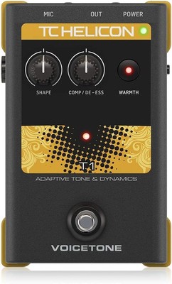 TC-Helicon VoiceTone T1 Vocal Tone and Dynamics Effects Pedal NEW