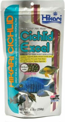 Hikari Cichlid Excel Medium - 250g 4.8-5.3mm Pellets Food Tropical Aquarium Feed
