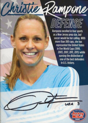 Christie Rampone REAL SIGNED Info Photo #1 Autographed Soccer World Cup USA