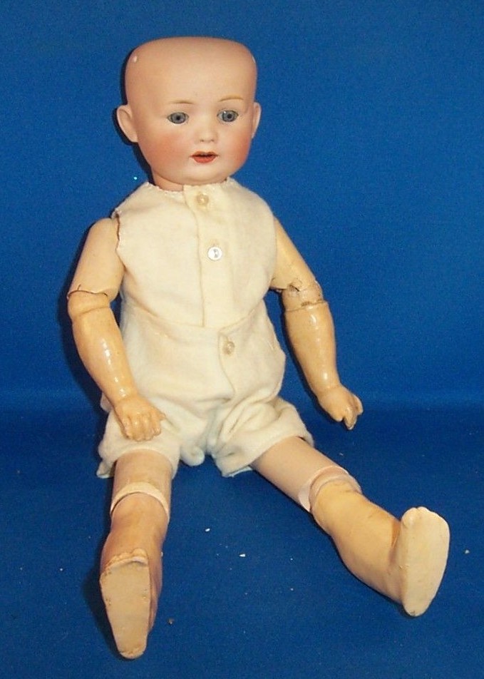 Antique Bisque Head Doll CABINET SIZE Nippon 14