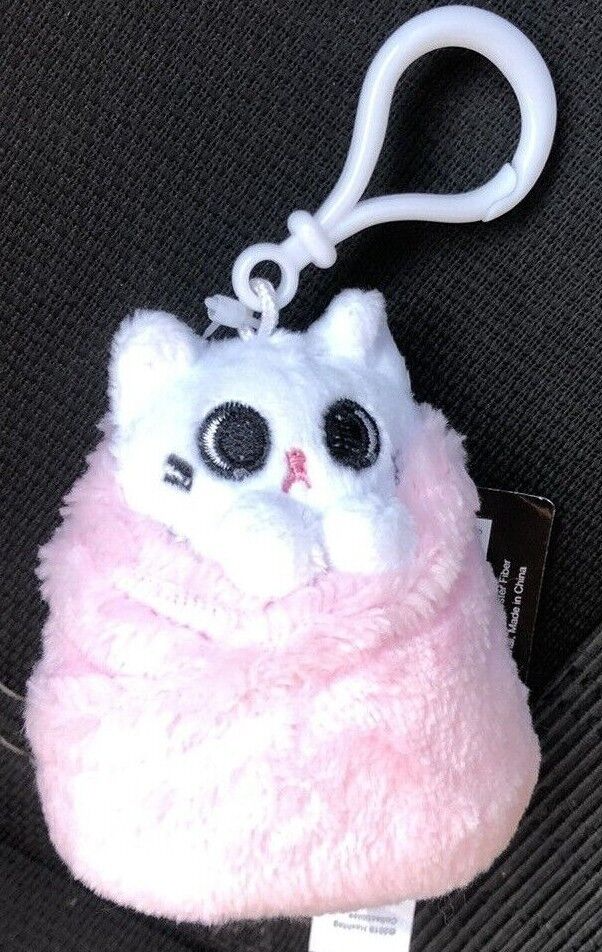 Purritos 3 Inch Cat In Blanket Plush Key Ring - Mochi  Hashtag Collectibles NEW