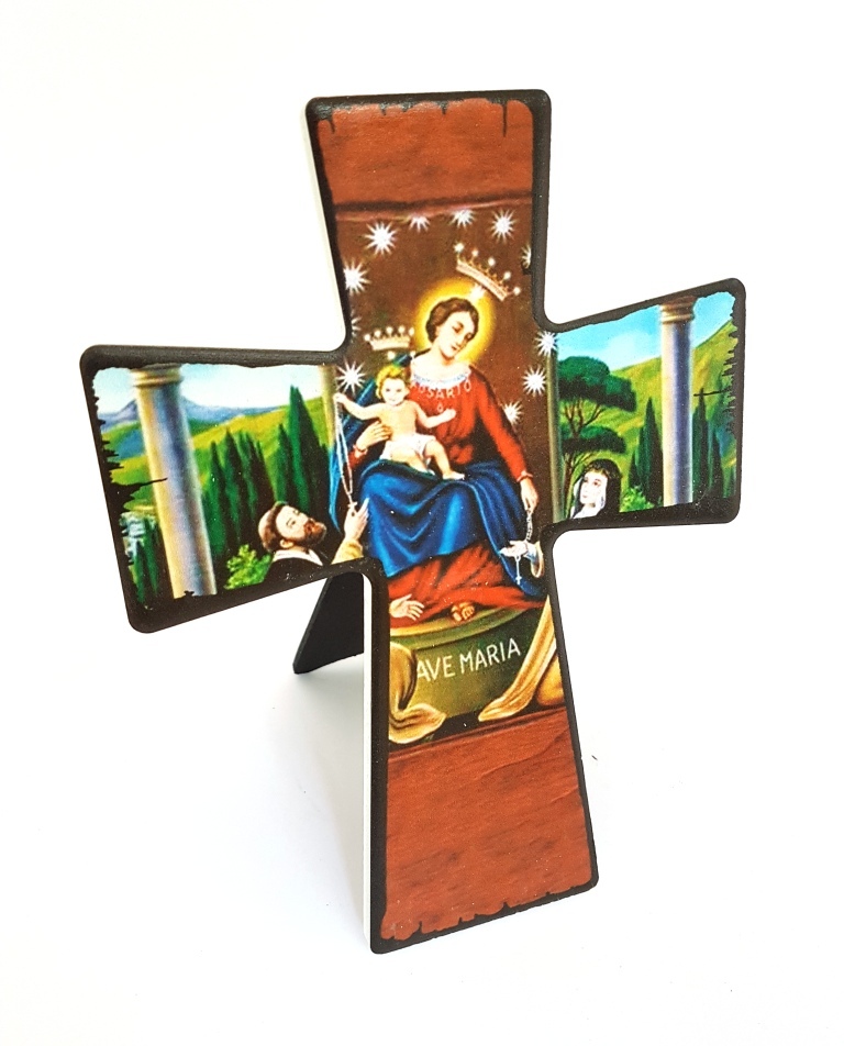 Quadro Quadretto Immagine Sacra Ave Maria Forma Di Croce Preghiera moc