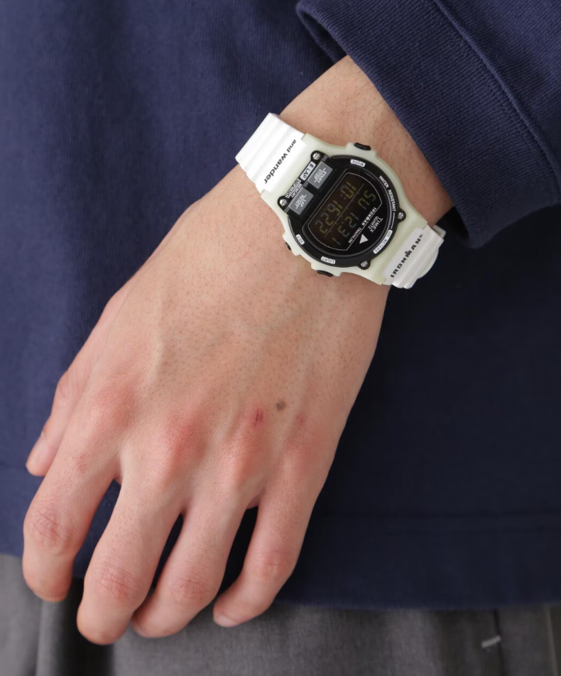 Pre-owned Timex 2024  × And Wander『ironman 8-lap』wristwatch Japan Limited White