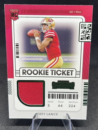 Trey Lance 2021 Panini Contenders Green Rookie Ticket Patch