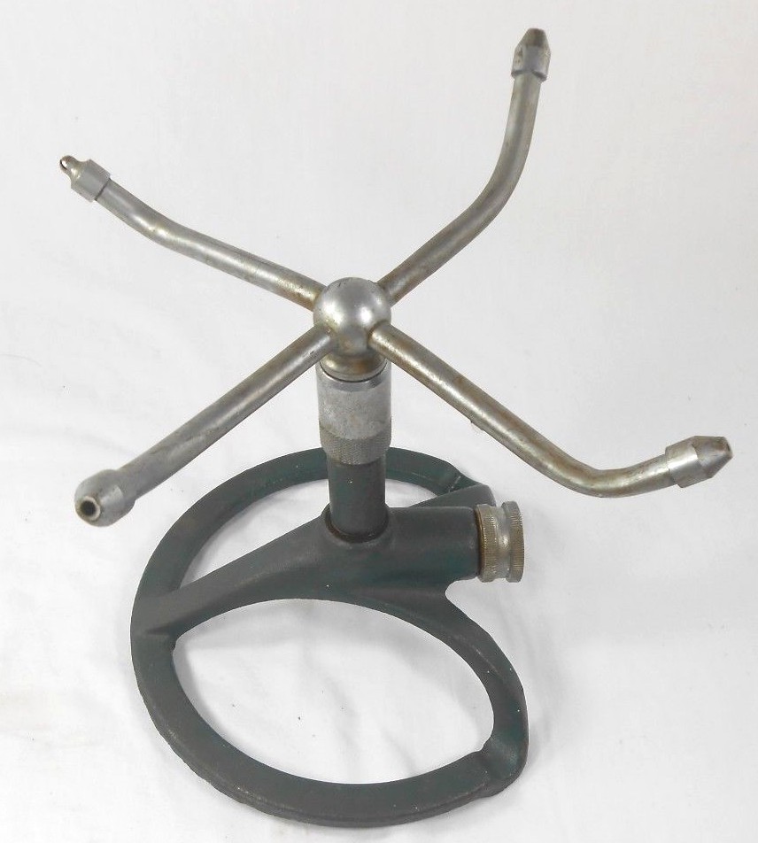 Vintage Craftsman Green Sprinkler Mid Century Mod Garden Decor WORKS!  4 heads