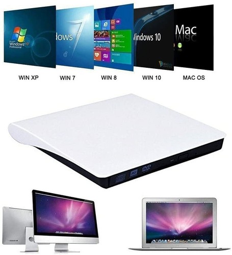 Slim External USB 3.0 CD DVD RW ROM Writer Drive Burner Reader Player PC Laptop