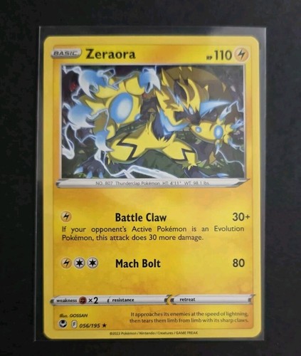 Pokemon TCG - Zeraora Rare - 056/195 - Silver Tempest | eBay